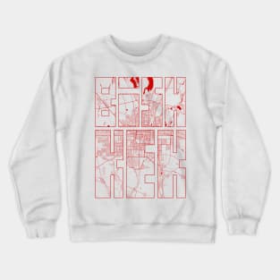 Bishkek, Kyrgyzstan City Map Typography - Oriental Crewneck Sweatshirt